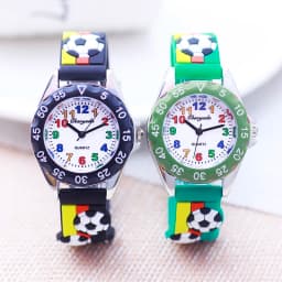 2026 Fashion Children Boys Girls 3D Football Quartz Watches Kids Primary School Student Learn Time Study Sports Watches Gifts