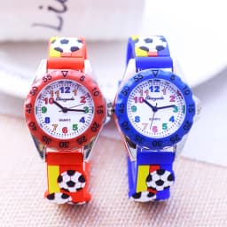 2026 Fashion Children Boys Girls 3D Football Quartz Watches Kids Primary School Student Learn Time Study Sports Watches Gifts