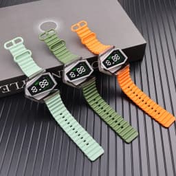 Multi-function Aircraft Watch Touch Screen Digital Kids Watches Students Boys and Girls LED Sports Electronic Watch Clock Gifts