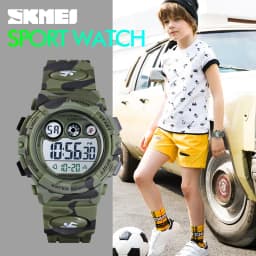 SKMEI 1547 Electronic Watch for Children Shockproof Waterproof Military Sport Kids Boy Digital Wristwatch 1266 Relogio Infantil