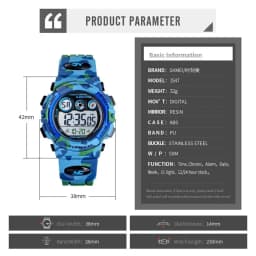 SKMEI 1547 Electronic Watch for Children Shockproof Waterproof Military Sport Kids Boy Digital Wristwatch 1266 Relogio Infantil