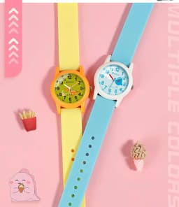 New Cute Children Wrist Watches Yellow Cartoon Waterproof Kids Watch for Boys Girls Analog Display Quartz Clocks Gift