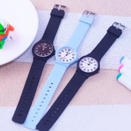 2026 child children boys girls  Primary school students rubber jelly color simple clear number quartz watches kids gifts watches