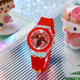 Disney Girls Kids Watches Children Watch Mickey Minnie Iron Man Luminous Student Colorful LED Light Women Lady Clock Gifts