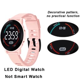 YIKAZE Boys and Girls Digital Watch Cartoon Luminous Kids Sports Watches Children's Electronic Wristwatch for 5-10 Years Old