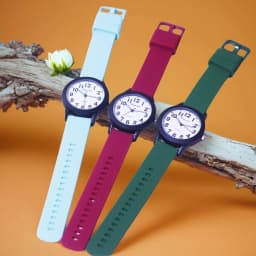 Fashion Boys Girls Students 12-System Clear Digital Pointer Watch Silicone Soft Strap Teacher Recommended Exam Watch Kids Gifts