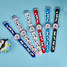 Cute Kids Silicone Watch with 3D Penguin Design Rotate Animal Second Hand Extra Battery Safe for Ages 3+Children Boys Girls Gift