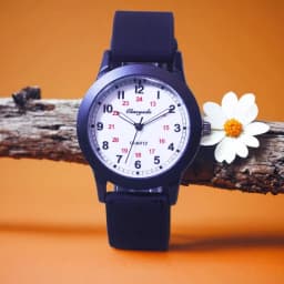 Children Boys Girls Kids 24Hours Soft Silicone Strap Wrist Watches Young Man Fashion Analog Watches Birthday Holiday Gifts