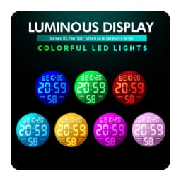 SKMEI 1266 Kid Wristwatch 50M Waterproof Watch Color Luminous Back Light Digital Clock Electronic Watch Alarm Date Week