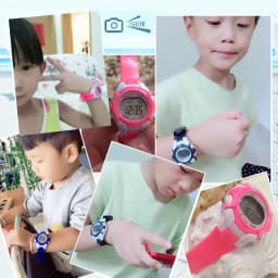 Digital Kids Watch 7-colors LED Waterproof Child Watch Sport Silicone Strap Kids Watches Student Gift for 3-10 Year Girls Boys