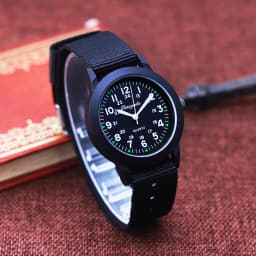 24Hours Children Boys Girls Fashion Washable Canvas Strap Quartz Wristwatches Students Learn Time Study Clock Birthday Gift