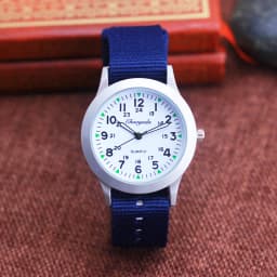 24Hours Children Boys Girls Fashion Washable Canvas Strap Quartz Wristwatches Students Learn Time Study Clock Birthday Gift