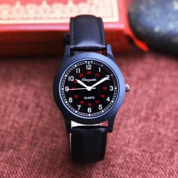 2026 Fashion 24Hours Quartz Watches for Children Boys Girls Soft Leather High Quality Students Exam Clock Luminous Hands Watches