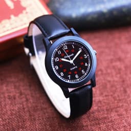2026 Fashion 24Hours Quartz Watches for Children Boys Girls Soft Leather High Quality Students Exam Clock Luminous Hands Watches