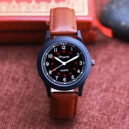 2026 Fashion 24Hours Quartz Watches for Children Boys Girls Soft Leather High Quality Students Exam Clock Luminous Hands Watches
