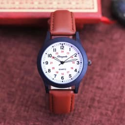 2026 Fashion 24Hours Quartz Watches for Children Boys Girls Soft Leather High Quality Students Exam Clock Luminous Hands Watches