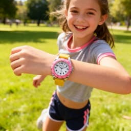 Children’s Boys Girls Little Kids Colorful Strap Clear Numbers Quartz Watches Students Learn Time Soft Canvas Electric Watches