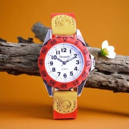 Children’s Boys Girls Little Kids Colorful Strap Clear Numbers Quartz Watches Students Learn Time Soft Canvas Electric Watches