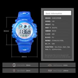 SKMEI 1451 Sports Kids Digital Watches Chrono Waterproof Energetics Dial Design Alarm Children's Wristwatch Relogio Infantil
