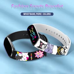 New Kuromi Girls Watches for Kids Sport Wristband Touch Bracelet Waterproof Children Digital Watch Women Clock relogio montre