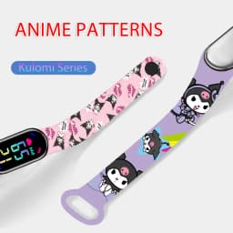 New Kuromi Girls Watches for Kids Sport Wristband Touch Bracelet Waterproof Children Digital Watch Women Clock relogio montre