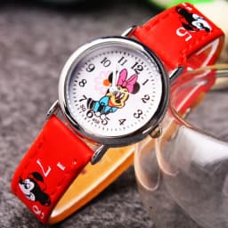 Disney Minnie student Cute Cartoon Girls Kids Quartz Watches 4-14 years old Children's Watch Lovely Fashion Girl Wristwatches