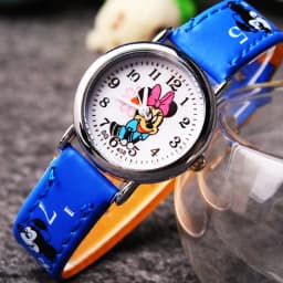 Disney Minnie student Cute Cartoon Girls Kids Quartz Watches 4-14 years old Children's Watch Lovely Fashion Girl Wristwatches