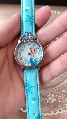 New Princess Elsa Child Watches Figure Toys Cartoon Anna Princess Kids Watch Girls Student Children Clock Children's Day Gift