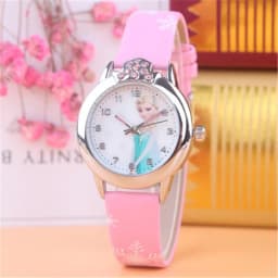 New Princess Elsa Child Watches Figure Toys Cartoon Anna Princess Kids Watch Girls Student Children Clock Children's Day Gift