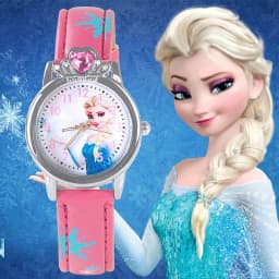 New Princess Elsa Child Watches Figure Toys Cartoon Anna Princess Kids Watch Girls Student Children Clock Children's Day Gift