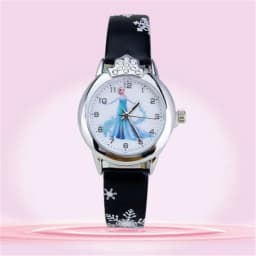 New Princess Elsa Child Watches Figure Toys Cartoon Anna Princess Kids Watch Girls Student Children Clock Children's Day Gift