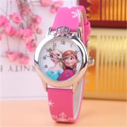 New Princess Elsa Child Watches Figure Toys Cartoon Anna Princess Kids Watch Girls Student Children Clock Children's Day Gift