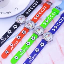 2026 Children Boys Cartoon Quartz Watches Kids Students 3D Football Anime Sports Watches for Birthday Gifts Relogio Feminino