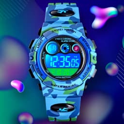 SKMEI 1547 Colorful LED+EL Lights relogio infantil Children's Sport Kids Watches Young And Energetic Dial Design 50M Waterproof