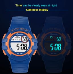 Pink Children Watches Digital Waterproof Sport Kids Wristwatch Alarm Stopwatch Electronic White Blue Girls Boys Watch Gifts