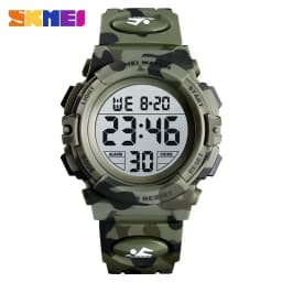 SKMEI 1548 Sport Children's Watch 5bar Waterproof Colorful Lights 12/24Hour Camouflage relogio infantil Boy Kids Watches