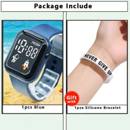 Fashion Student Watch Early-education Sports Electronic Wristwatch Silicone Strap LED Digital Watches for Kids Boys Girls Gifts
