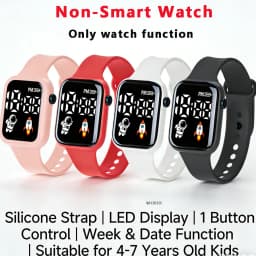 Fashion Student Watch Early-education Sports Electronic Wristwatch Silicone Strap LED Digital Watches for Kids Boys Girls Gifts
