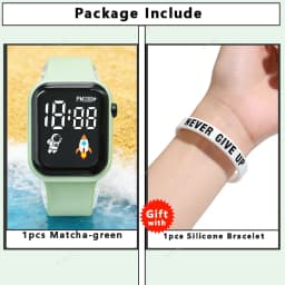 Fashion Student Watch Early-education Sports Electronic Wristwatch Silicone Strap LED Digital Watches for Kids Boys Girls Gifts