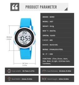 SKMEI 2427 Waterproof Child Electronic Watch Boy Girl Sport Colorful Children Digital Kids Wristwatches Shockproof Montre Enfant