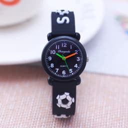 new fashion cool children boys girls football soccer watches kids little students silicone soft strap cartoon sports watches