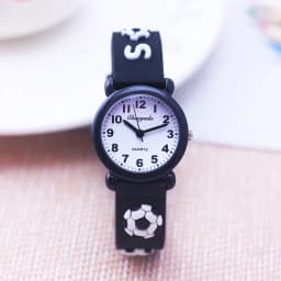 new fashion cool children boys girls football soccer watches kids little students silicone soft strap cartoon sports watches