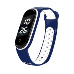 Waterproof Kids Sports Watch Children Smart Touch Screen LED Digital Watch Two Tone Silicone Strap Men Women Watch Student Clock