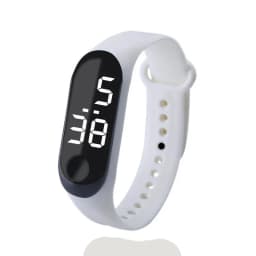Waterproof Kids Sports Watch Children Smart Touch Screen LED Digital Watch Two Tone Silicone Strap Men Women Watch Student Clock