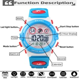 SKMEI Brand Waterproof Children Sports Watches For Girl Boys Fashion Digital LED Electronic Clock Student Kids Wristwatches