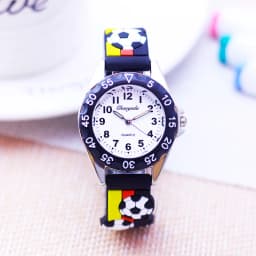 New Children's Boys Gilrs 3D Cool Football Silicone Strap Watches Students 3-12ages Kids Football Match Sports Waterproof Watch