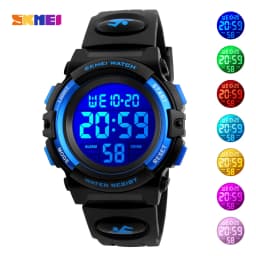 SKMEI 1266 Kids Shockproof Wristwatches Color LED Display Waterproof Digital Children Watch for Boys Girls Clock Montre Enfant