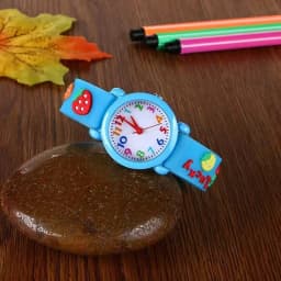 Children Cute 3D Strawberry Silicone Kids Watches for Boys Girls 3+ Soft Durable Band Safety Certified Perfect Gift Waterproof