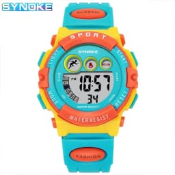 SYNOKE Student Sport Watches For Kids Colorful Electronic Watches 50M Waterproof Clock Children Digital Watch For Boys Girls