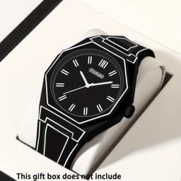 1pc Modern Minimalist Unisex Watch - Quartz Movement, Silicone Strap, Casual Fashion Watch for Men & Women